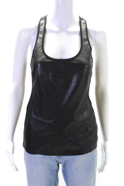 Bailey 44 Womens Darted Patchwork Scoop Neck Sleeveless Tank Top Black Size M