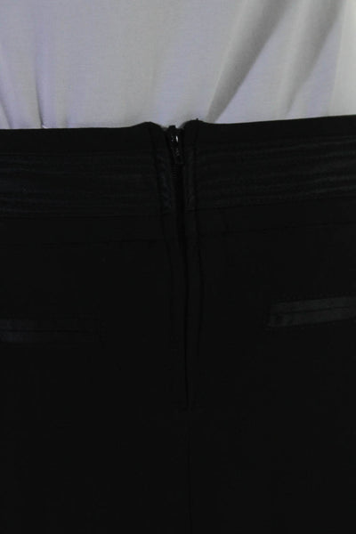 Roberto Cavalli Womens Patchwork Striped Zipped Straight Skirt Black Size EUR42
