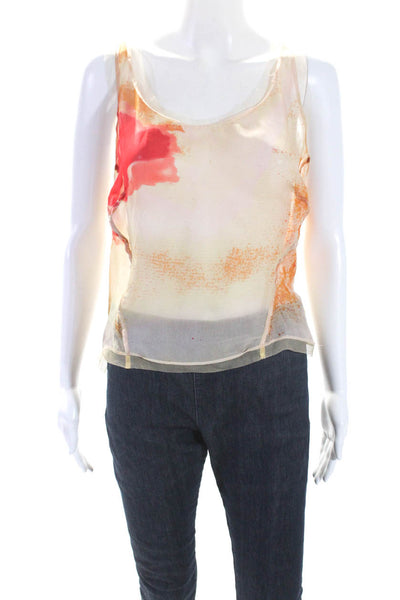 Christian Lacroix Womnes Silk Abstract Print Tank Top Multi Colored Size EUR 44