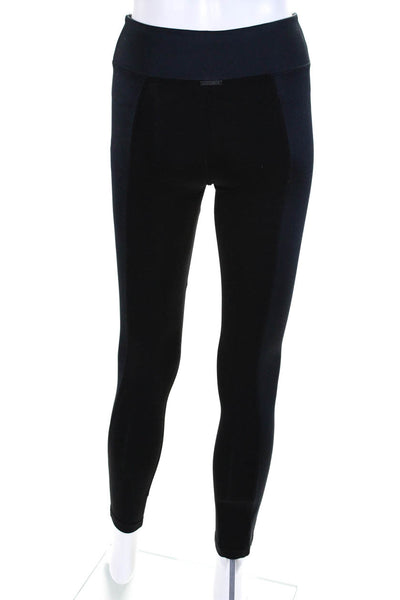 Koral Womens Mid Rise Pull On Leggings Navy Blue Black Size Small