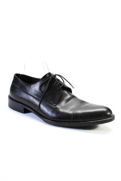 Bruno Magli Mens Leather Oxford Dress Shoes Black Size 11.5 Medium