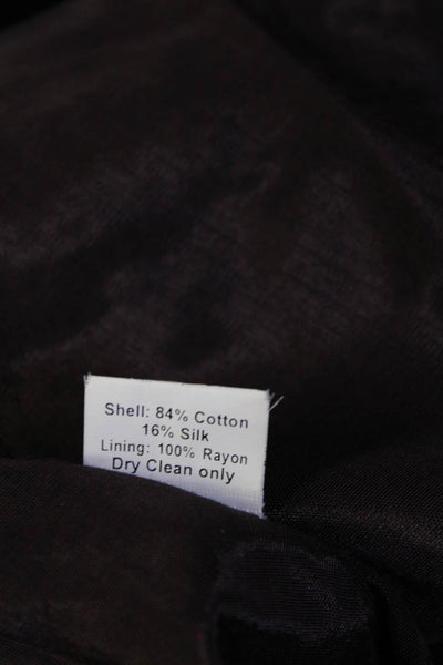 Chan Luu Womens Brown Cotton Silk Blend Floral Sequins A-Line Skirt Size S