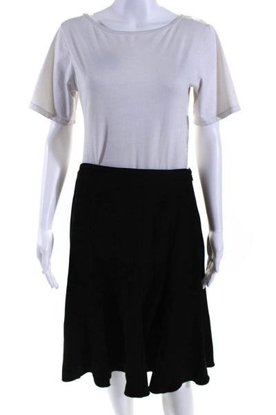 Armani Collezioni Womens Knee Length Fit & Flare Skirt Black Size 12