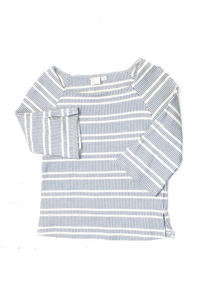 9-H15 STCL J Crew Womens Striped Top Knit Sweater Blue White Size XS Small Lot 2