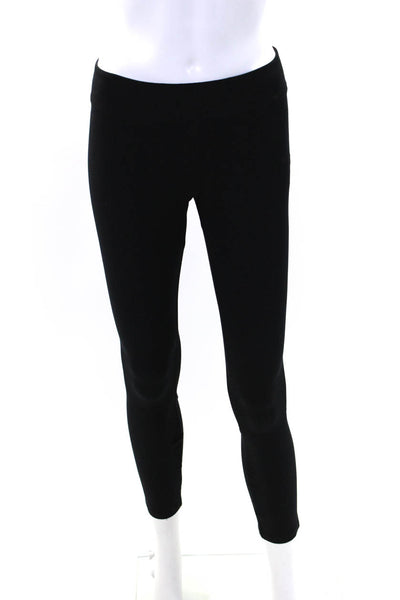 Helmut Lang Women's Elastic Waist Pull-On Flat Front Skinny Pant Black Size P