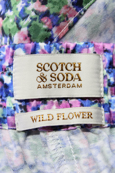 Scotch & Soda Women's Elastic Waist Pockets Floral Dress Short Size S