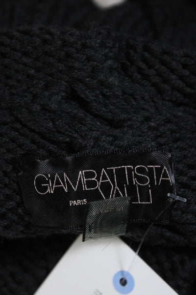 Giambattista Valli Womens Black Wool Turtleneck Sleeveless Sweater Top Size XS