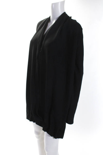 Hotel Particulier Womens Black V-Neck Long Sleeve A-line Dress Size S