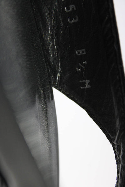 Stuart Weitzman Womens Patent Leather Slingbacks Pumps Black Size 8.5 Medium