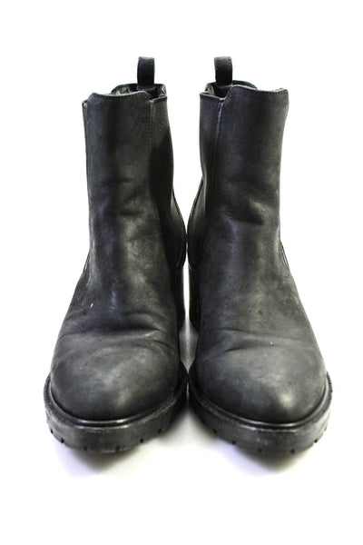 Thursday Boot Co Womens Leather Stretch Inset Ankle Boots Black Size 10.5