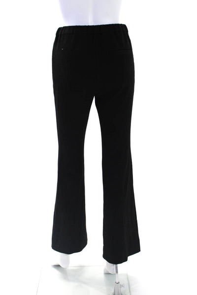 Theory Womens Slit Flared Side Zip Elastic Waist Leggings Black Size 2