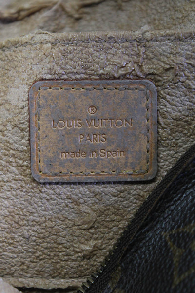 Louis Vuitton Womens Coated Canvas Monogram Zip Around Brown Case