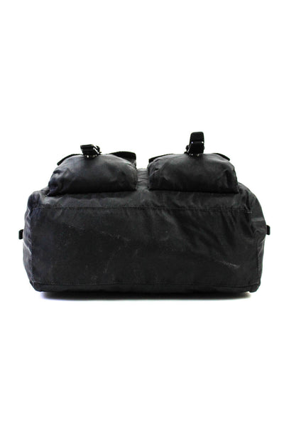 Prada Womens Multi-Pocket Zip Up Top Handle Duffle Bag Purse Black