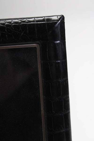 Designer Unisex Adults Croc Embossed Rectangle Tabletop Picture Frame Black 4X6"