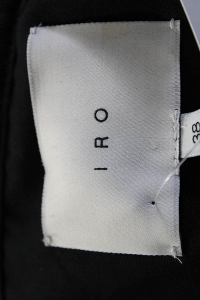 IRO Womens Long Sleeve Front Zip Crew Neck Knit Light Jacket Black Size FR 38