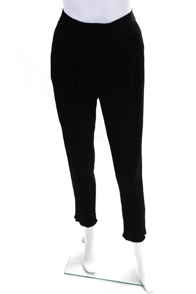 Fendi Womens Zipper Fly Mid Rise Straight Leg Knit Pants Black Size IT 40