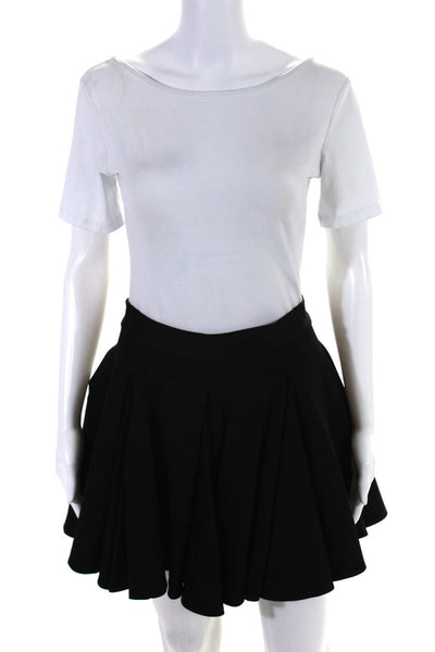 Torn by Ronny Kobo Womens Back Zip Ruffled Mini A Line Skirt Black Size XS