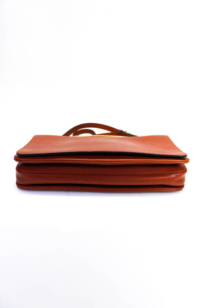Marni Womens Brown Leather Medium Flap Top Handle Shoulder Bag Handbag