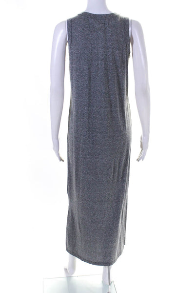 Current/Elliott Womens Sleeveless Scoop Neck Side Slit Midi Dress Gray Size 1