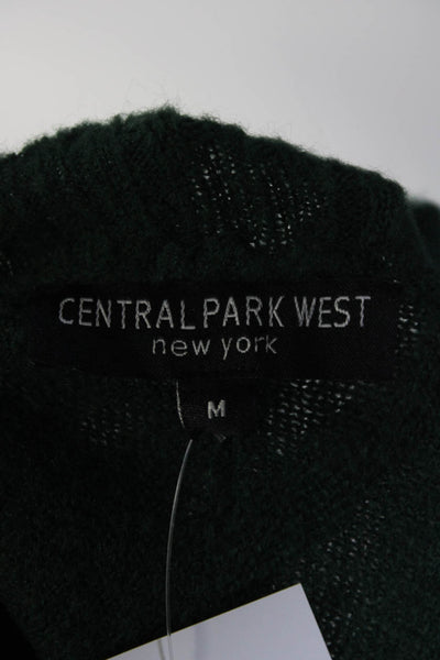 Central Park West Womens Pullover Oversized Round Neck Sweater Green Size Medium