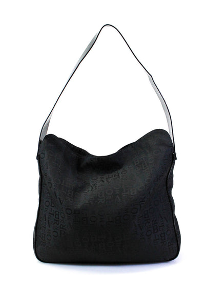 Bruno Magli Womens Magnet Closure Shoulder Handbag Black