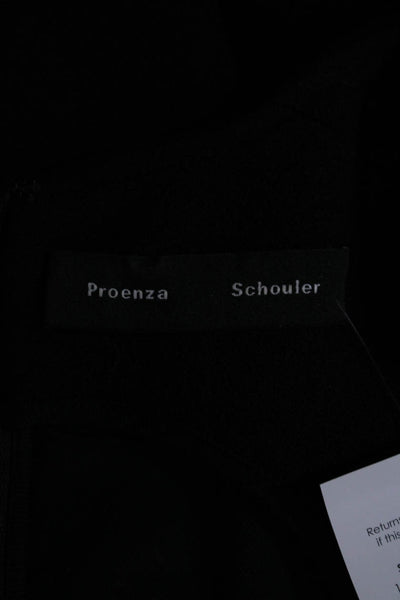 Proenza Schouler Womens Wool Square Neck Sleeveless A-Line Dress Burgundy Size 4