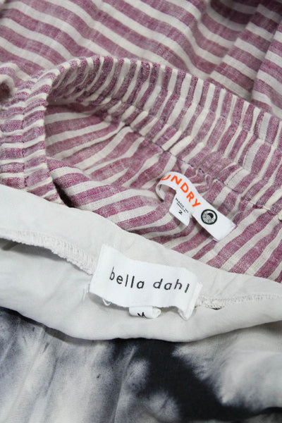 Bella Dahl Sundry Womens Elastic Waist Tie Dye Maxi Skirt White Size M 2 Lot 2