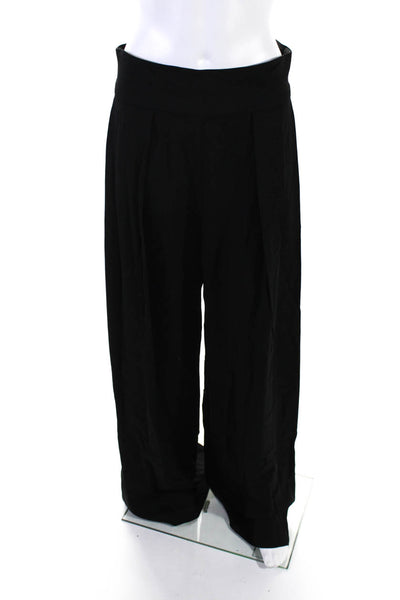 Artelier Nicole Miller Womens Zip Up High-Rise Wide Leg Pants Black Size 8