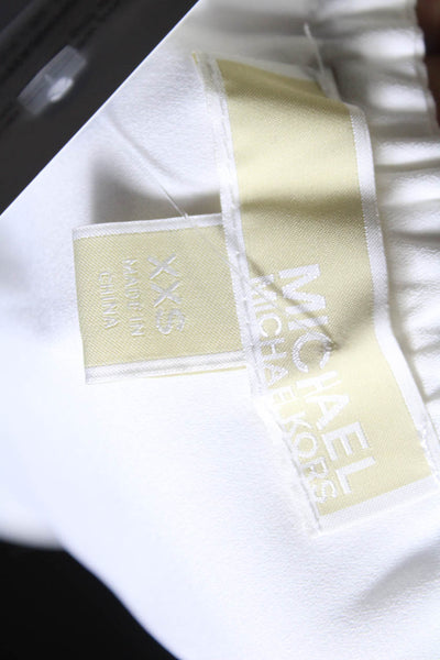 Michael Michael Kors Womens Off Shoulder Long Sleeve Top Blouse White Size XXS