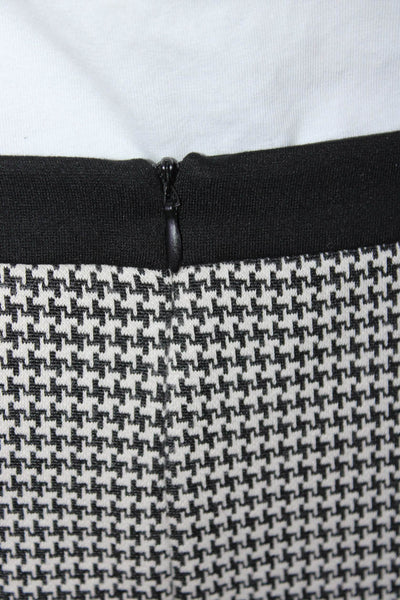 Weekend Max Mara Women's Zip Closure A-Line Herringbone Midi Skirt Black Size S