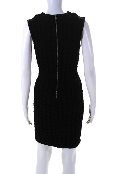Cut25 by Yigal Azrouel Womens Sleeveless A-Line Textured Mini Dress Black Size M