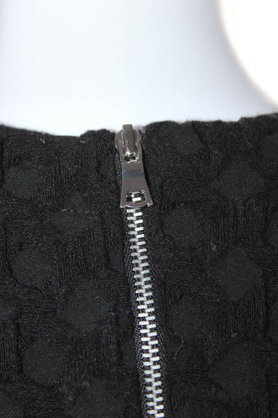 Cut25 by Yigal Azrouel Womens Sleeveless A-Line Textured Mini Dress Black Size M