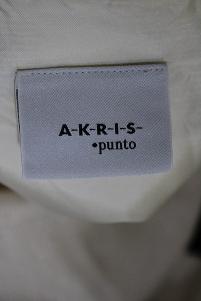 Akris Punto Womens Sleeveless Sheath Dress Blazer Jacket Set Ecru Silk Size 8