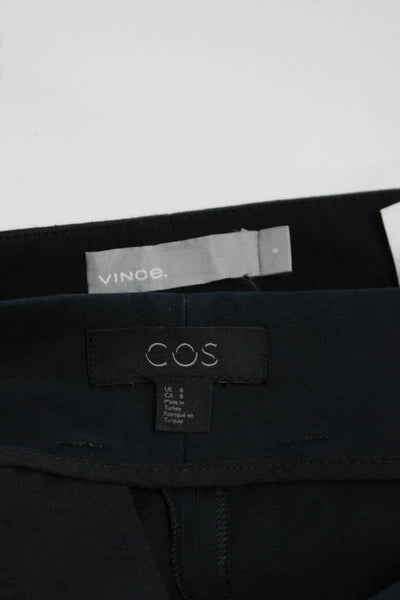 COS Vince Womens Straight Leg Dress Pants Black Navy Blue Size 8 Lot 2