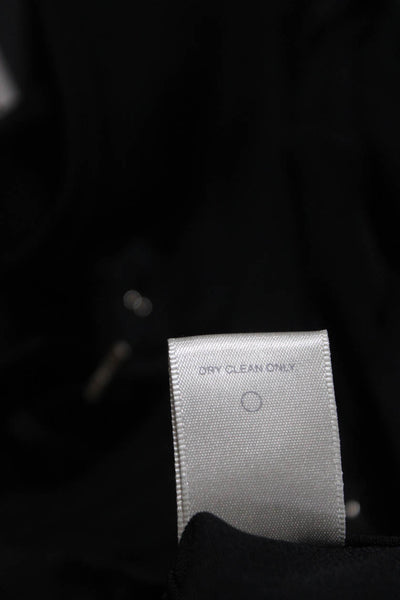 Jason Wu Womens Black Silk Sheer High Neck Full Zip Long Sleeve Jacket Size 4