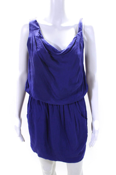 Theory Womens Sleeveless Cowl Neck Jaylyn Rove Dress Blue Size 0