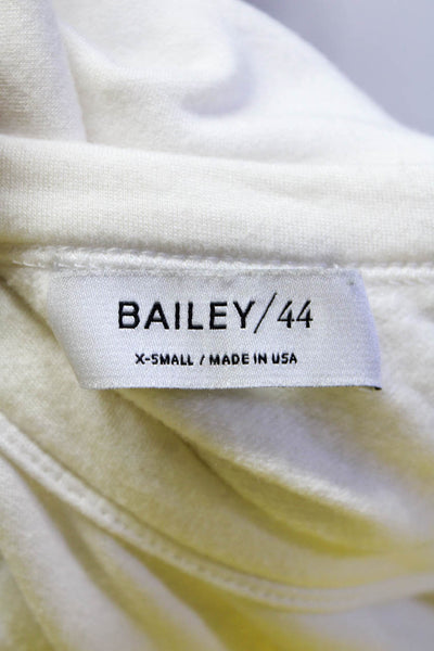 Bailey 44 Womens Lace Up Sides Long Sleeves Sweatshirt White Size Extra Small