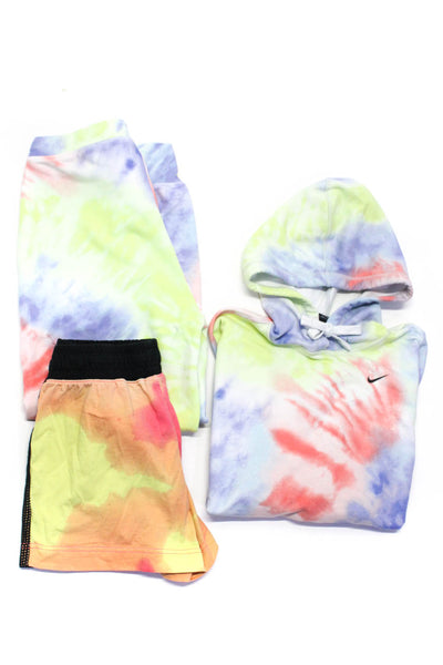Nike Womens Shorts Tie Dye Print Sweat Suit Multi Colored Size Small Lot 2