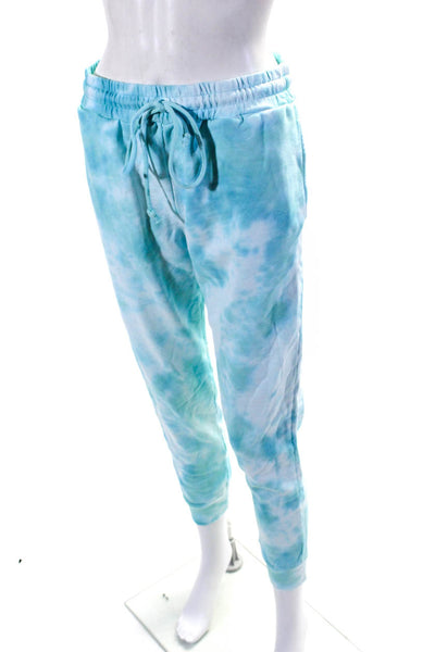 Love Shack Fancy Womens Tie Dye Print Sweatpants Blue Size Extra Small