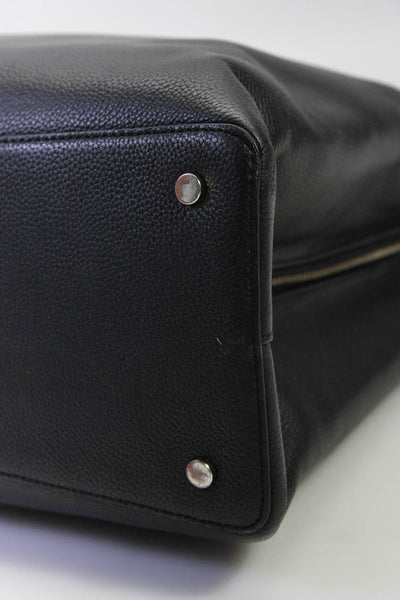Kate Spade Womens Medallion Quilted Zip Chain Strap Snap Shoulder Handbag Black
