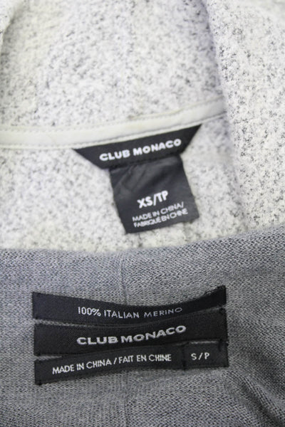 Club Monaco Womens Sweater Dress Jacket Gray Size Small Extra Small Lot 2