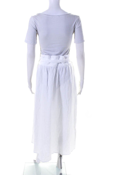 Joie Womens Cotton Gauze Casual Button Down Unlined Maxi Skirt White Size XL