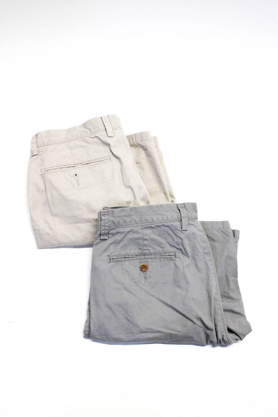 J Crew Mens Cotton Buttoned Zipped Casual Slip-On Shorts Gray Size EUR32 Lot 2