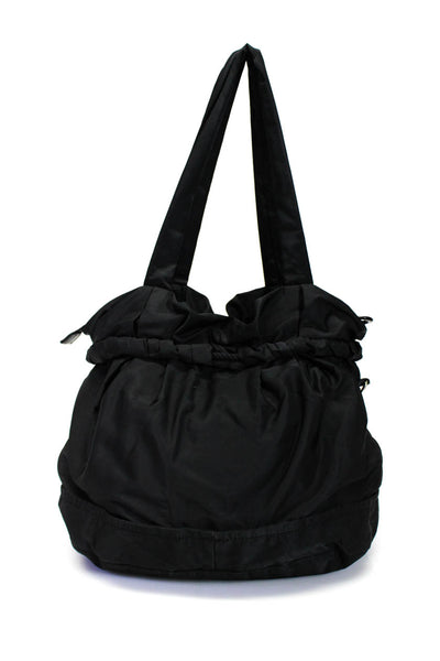 See by Chloe Women's Top Handle Cinch Leather Trim Tote Handbag Black Size M
