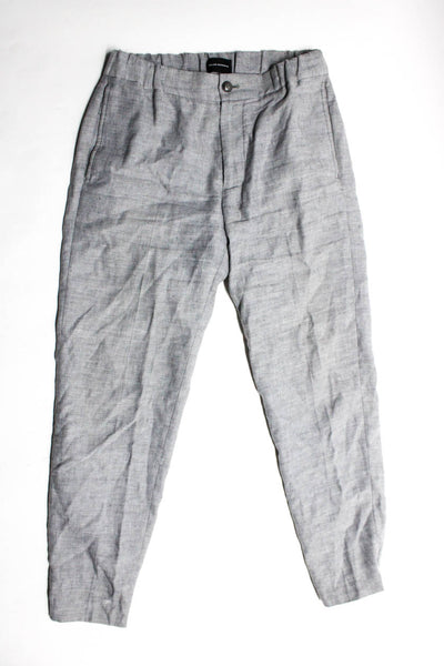 Club Monaco Mens Zipper Fly Straight Leg Pants Navy Gray Size 32 Small Lot 2