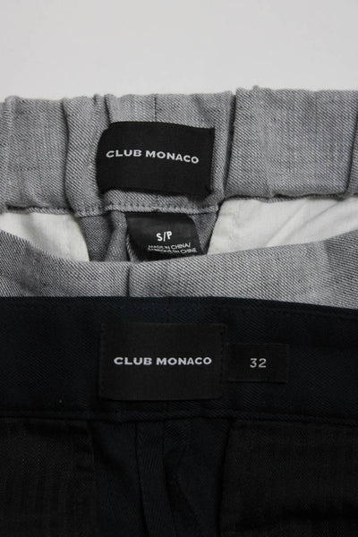 Club Monaco Mens Zipper Fly Straight Leg Pants Navy Gray Size 32 Small Lot 2