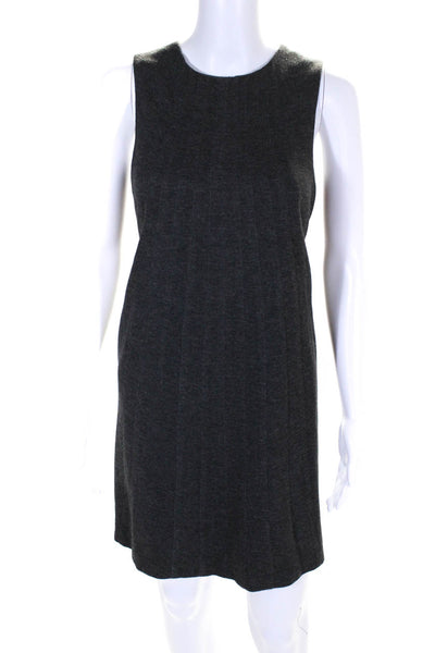 Robert Rodriguez Womens Crew Neck Knit Sleeveless Shift Dress Gray Size XS