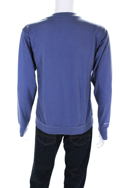 Nike Mens Dusty Blue Front Zip Pocket Crew Neck Pullover Sweatshirt Size S