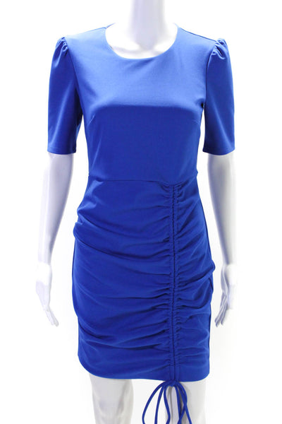 Rachel Rachel Roy Women's Short Sleeves Cinch Bodycon Mini Dress Blue Size S