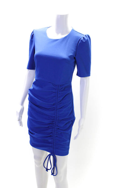 Rachel Rachel Roy Women's Short Sleeves Cinch Bodycon Mini Dress Blue Size S